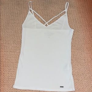 white hollister tank